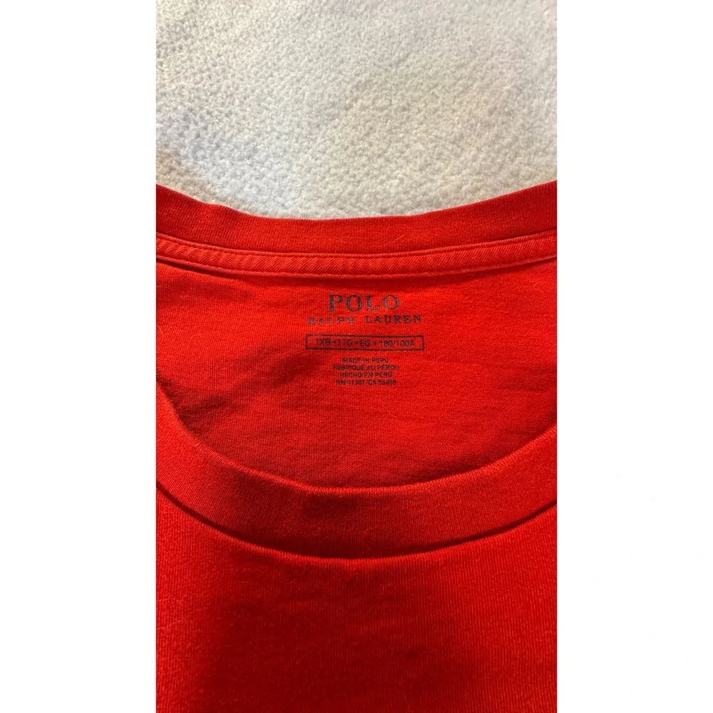 Polo Ralph Lauren Mens Red Graphic Script Logo T-Shirt Size 1XB Big & Tall